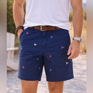 Chaps Navy Embroidered Flag Shorts Men’s 38